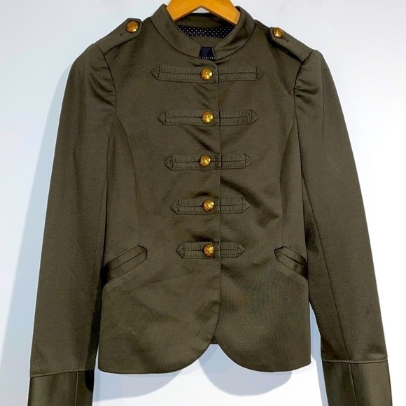The limited army, green, military gold button jacket, size small - Picture 1 of 3